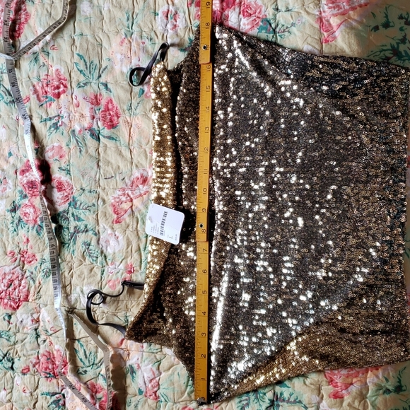 Free People Stop & Stare Black Sequin Cami S,M,L - Picture 11 of 11